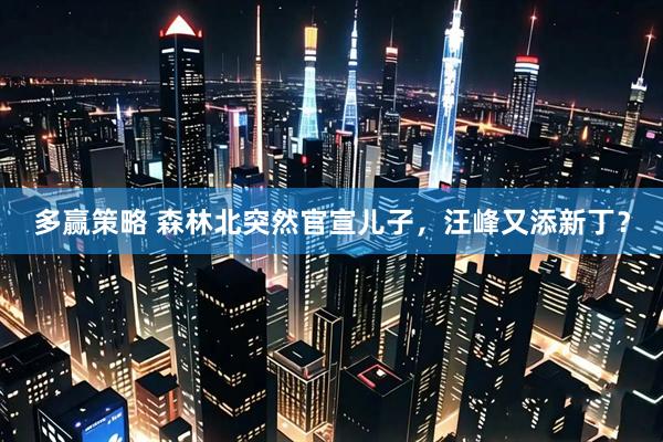 多赢策略 森林北突然官宣儿子，汪峰又添新丁？